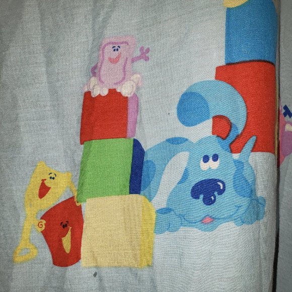 Blues Clues Toddler Flat Bed Sheet Novelty Child Kid Dan River Y2K Nostalgia - Picture 7 of 8